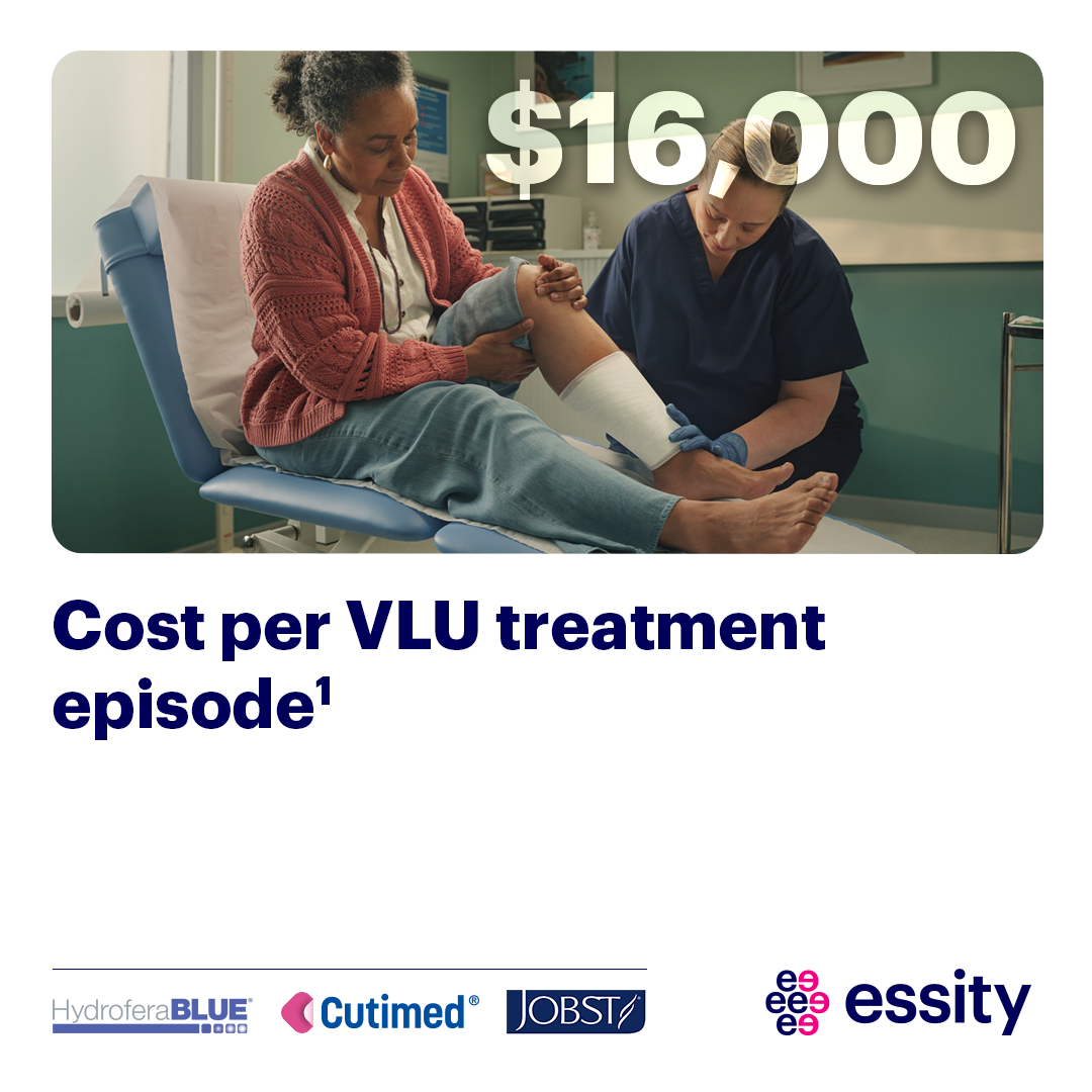 Cost per VLU treatment episode: $16,000, reference 1.