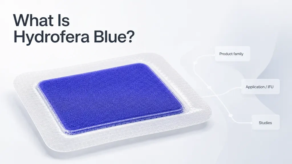 Clinicians reviewing Hydrofera Blue dressing options