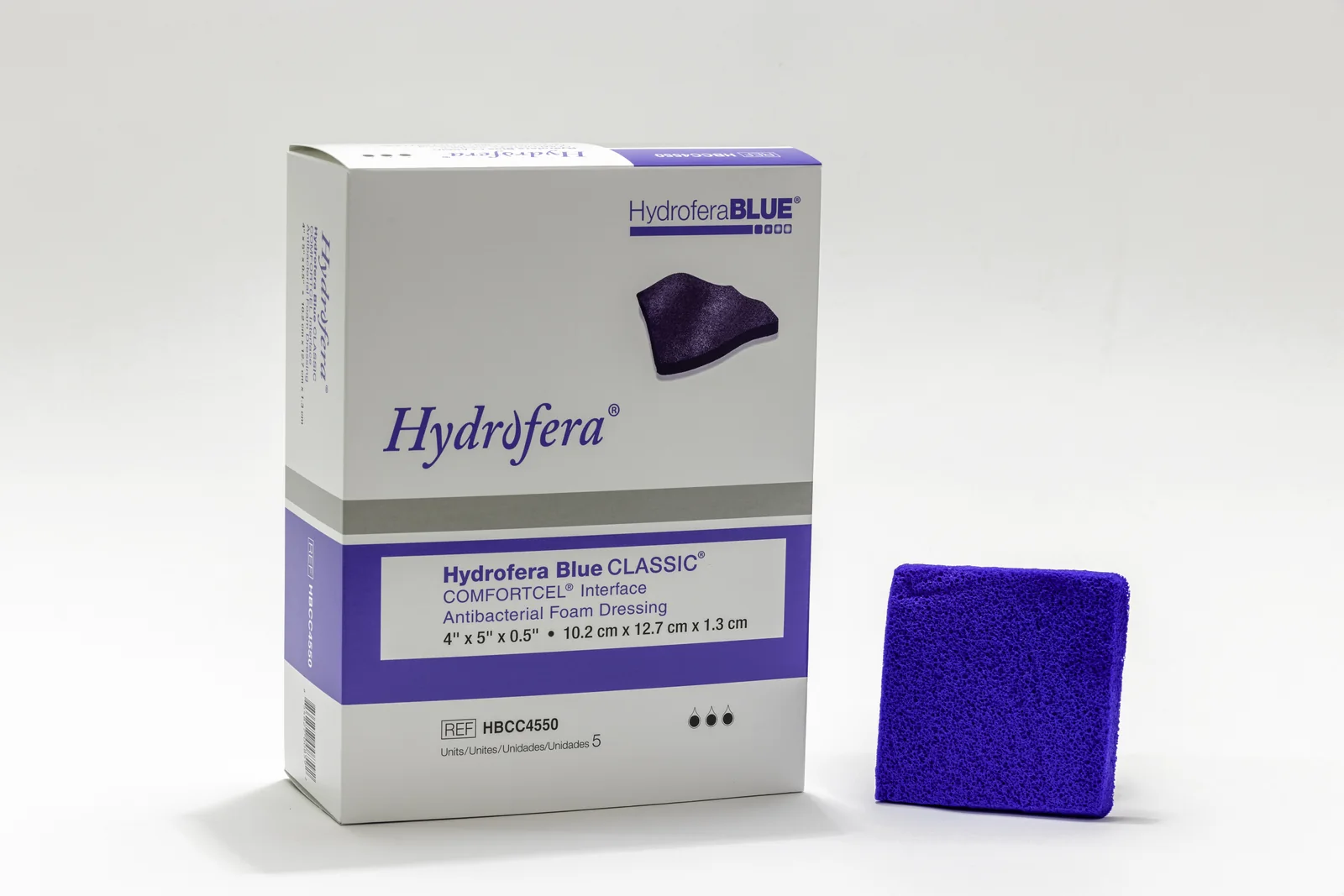 Hydrofera Blue COMFORTCEL box and product