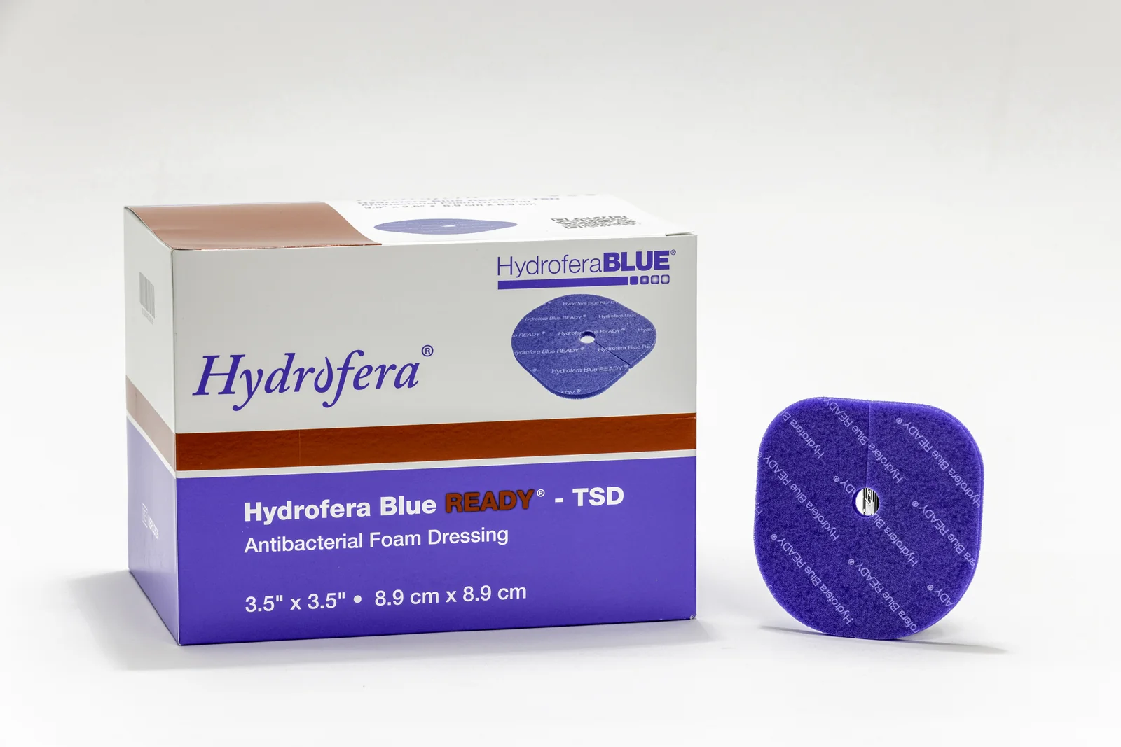 Hydrofera Blue READY Tube Site Dressing box and product