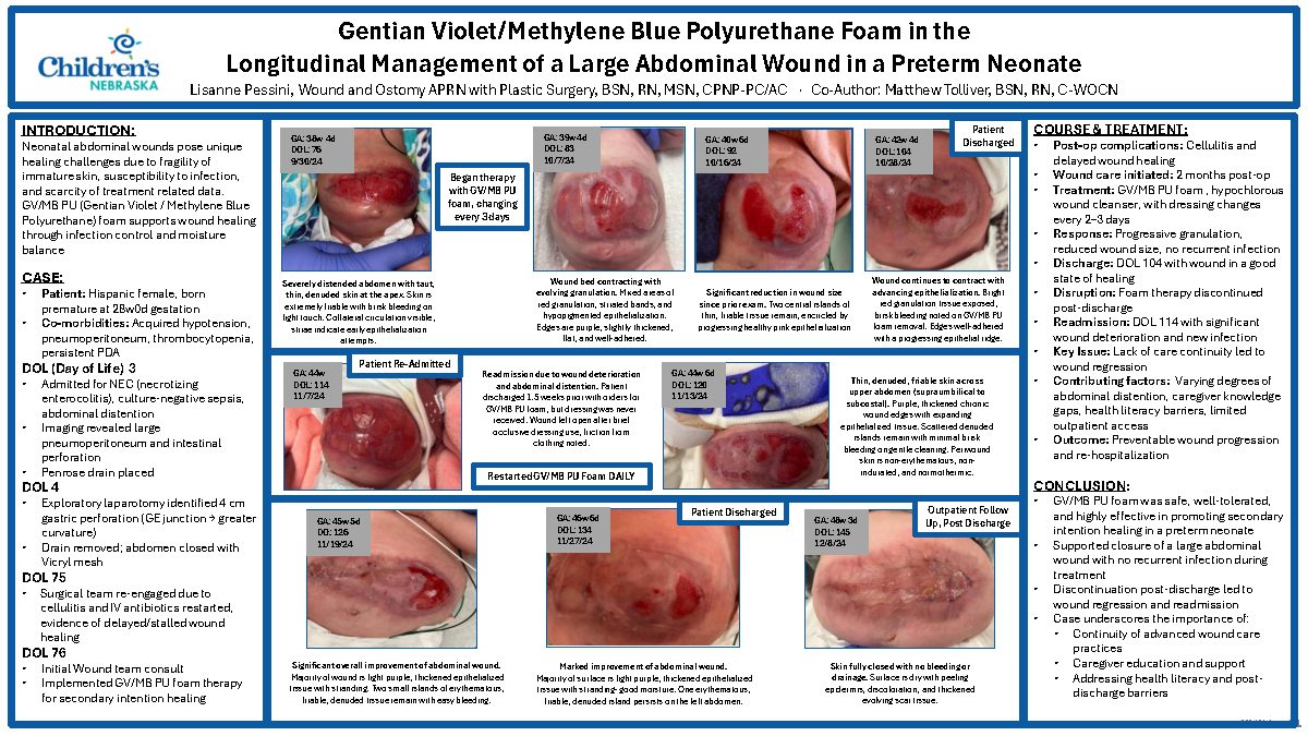 Cover preview for Gentian Violet/Methylene Blue Polyurethane Foam in the Longitudinal Management of a Large Abdominal Wound in a Preterm Neonate